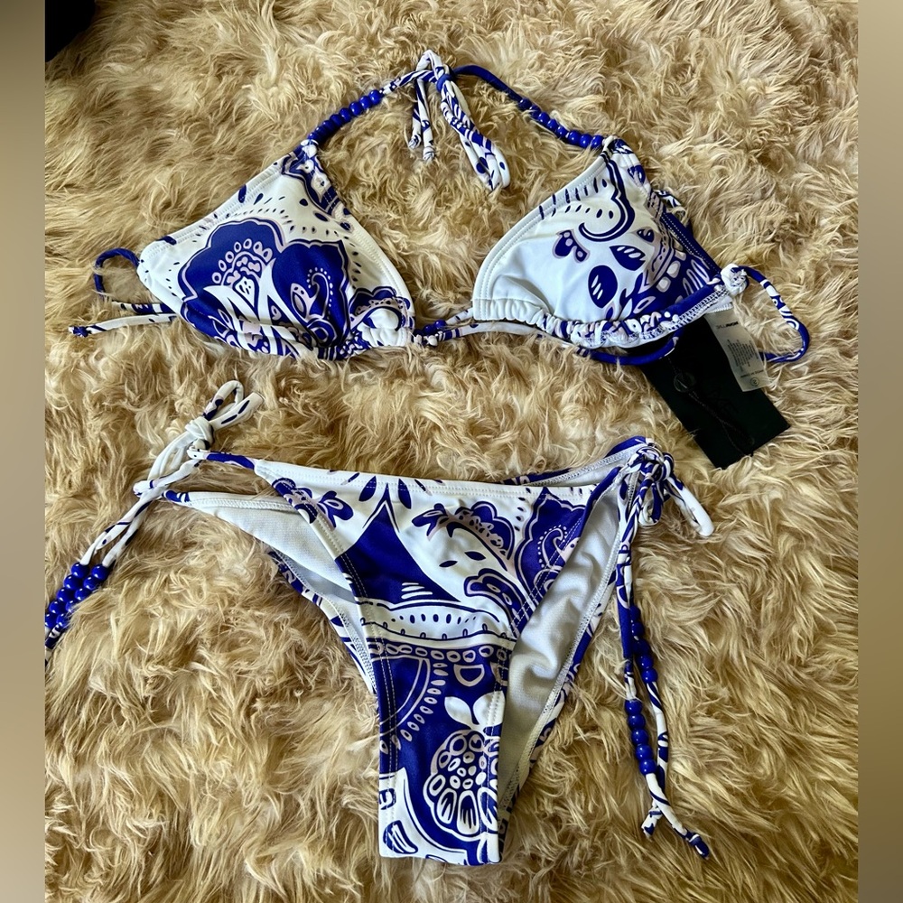 Fashion Nova Paisley Bikini Set